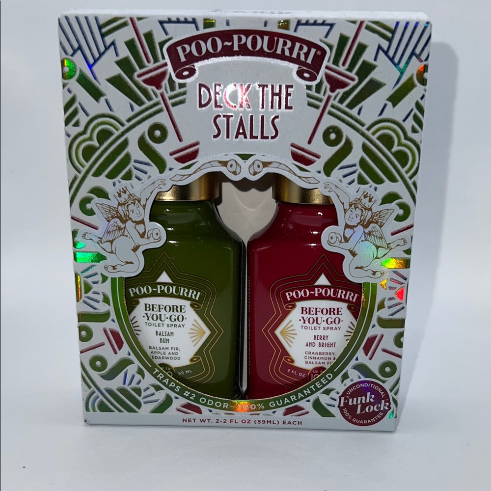 Poo-Pourri Deck the Stalls Limited Edition Set - Green and Red